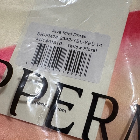 Peppermayo Aiva Mini Dress in Yellow BNWT Sz 10 - Picture 6 of 7